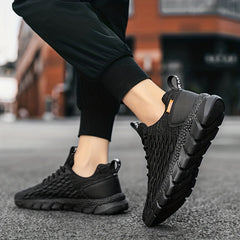 Men's Knitted Walking Shoes Lightweight Comfy Casual Shoes