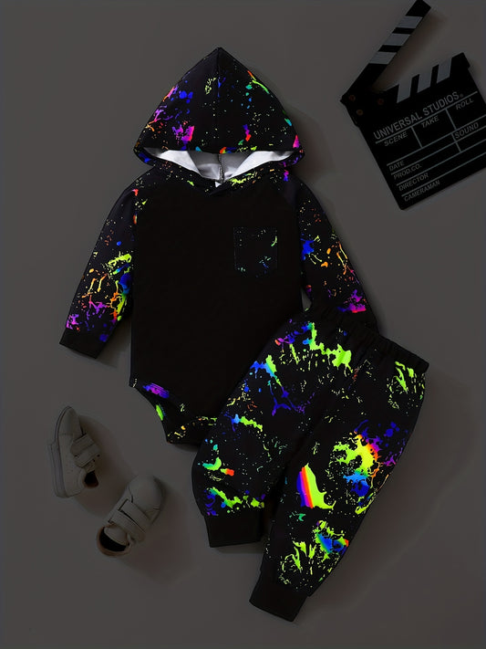 Baby Boys Glow In The Dark Hoodie & Pants Set