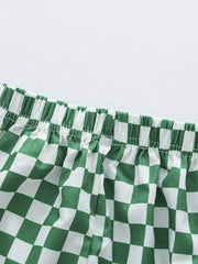Boys Checkerboard Pants for Spring Summer