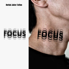 Double Image FOCUS Herbal Juice Temporary Tattoo Sticker
