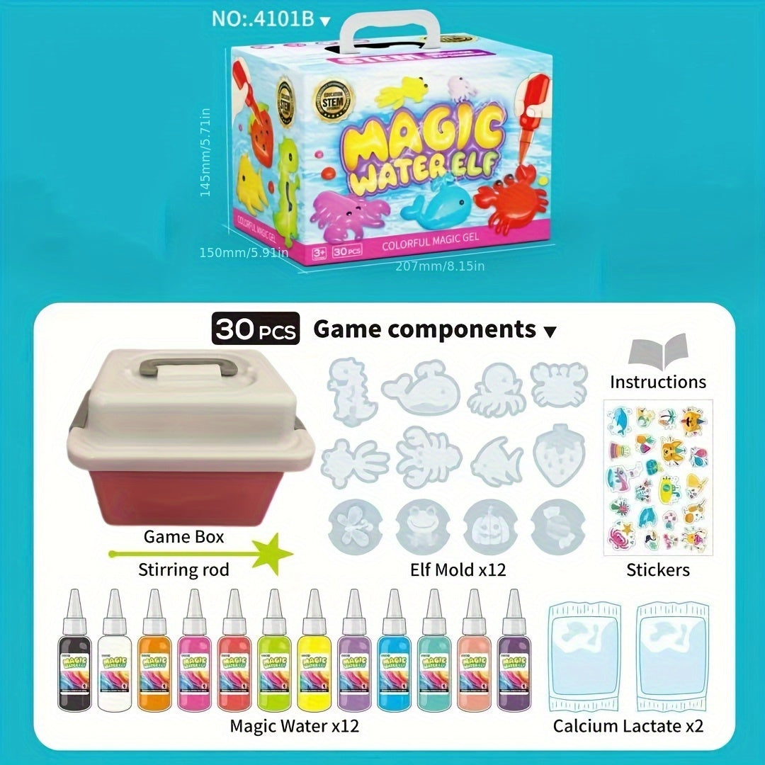 30pcs Water Fairy DIY Toy Set with Magic Gels & Molds