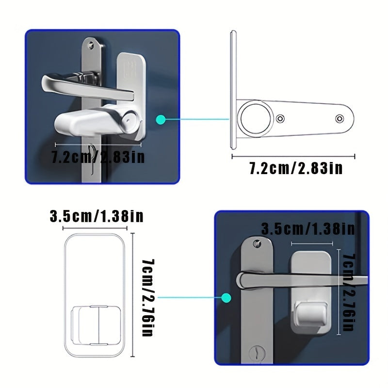 Child Protection Door Handle Lock 3M Adhesive Non Drilled