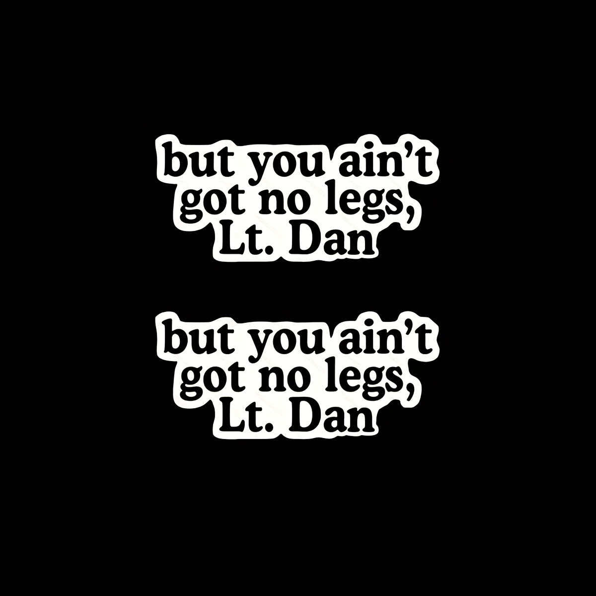 5pcs Lt Dan Stickers Inspirational Self Care Stickers for Laptop Water Bottle Ca