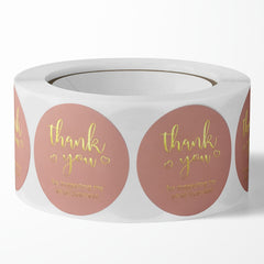 500 Thank You Stickers Roll 2.54 cm Lables for Packaging Envelope Seals