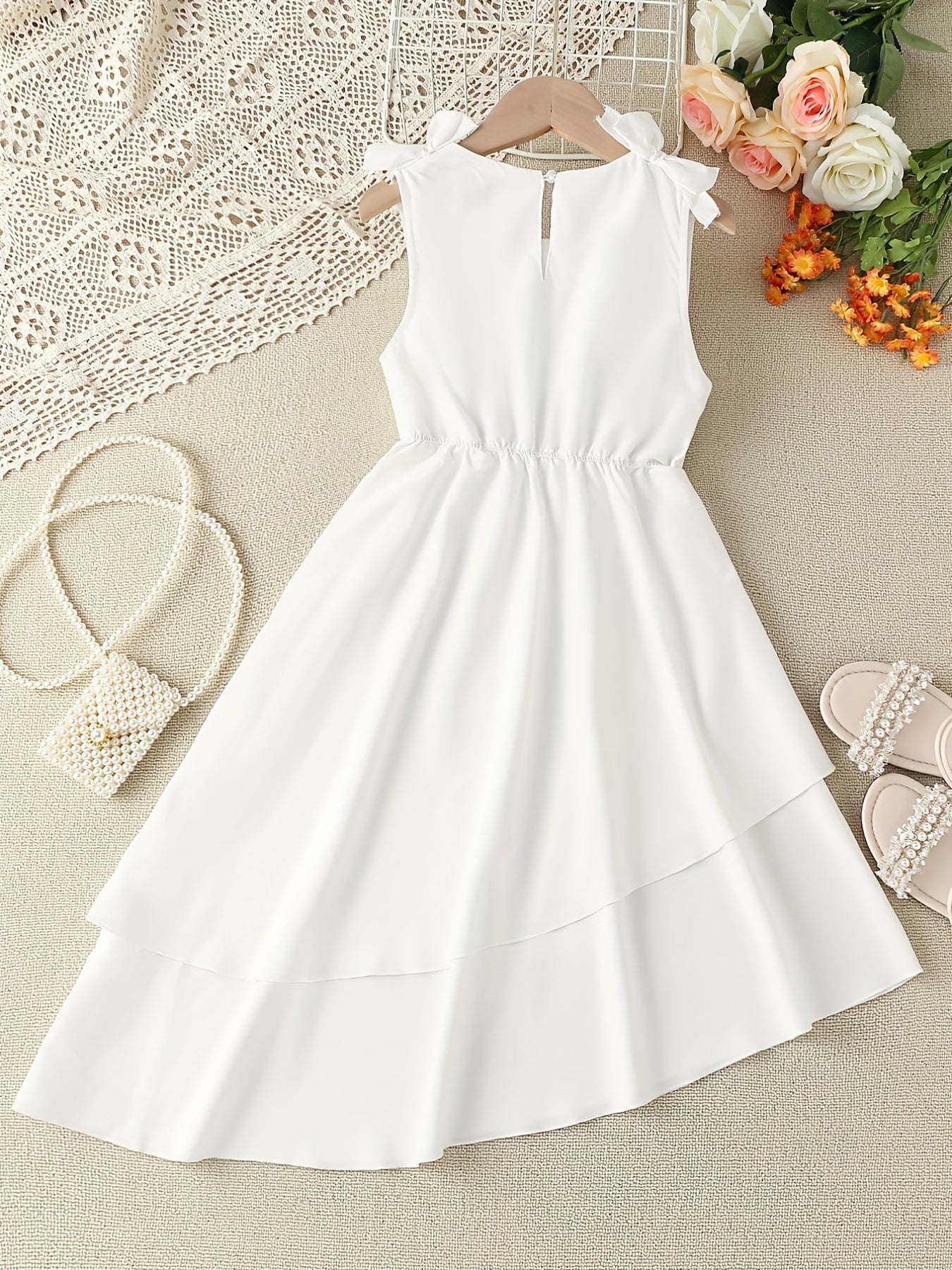 Girl's Sleeveless Tunic Shirt Dress For Party Going Out