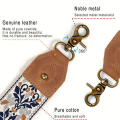 Vintage Pattern Bag Strap Lightweight Adjustable Strap For Shoulder Bag