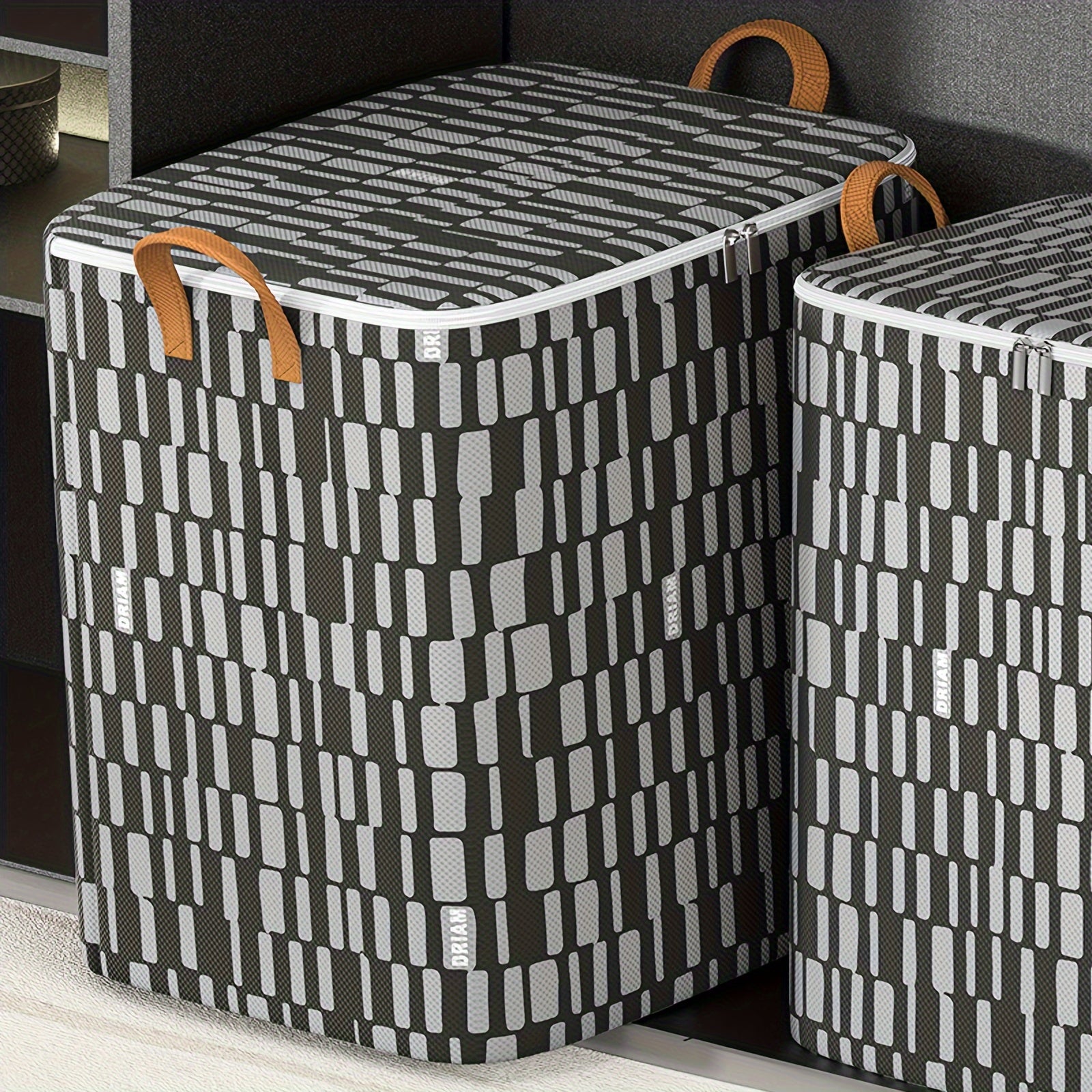 1pc Clothes Storage Bag With Handles Non Woven Fabric Clothes Bag