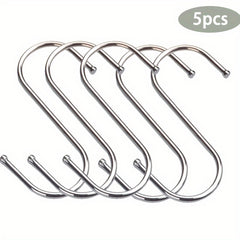10pcs Stainless Steel S Hooks Heavy Duty Durable S Shaped Hooks for Kitchen