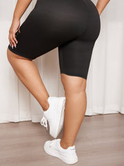  High Stretch Biker Shorts - Skinny Fit Cut Out Casual Shorts