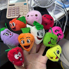 10pcs Fruit & Vegetable Finger Dolls Funny Faces Multicolor Toys
