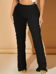  Y2K High Rise Flared Leg Casual Pants