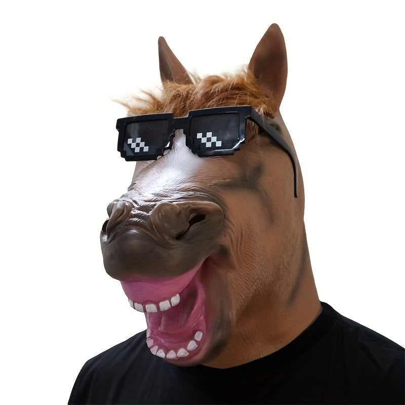 Realistic Latex Horse Mask for Halloween Parties - Breathable & Comfortable Fit