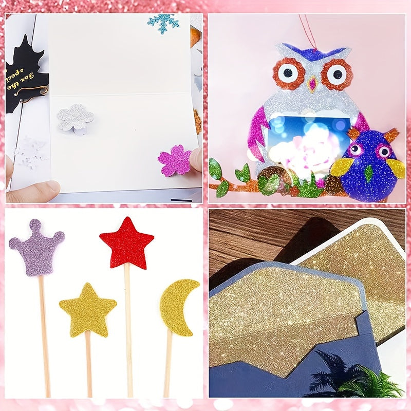 10 Sheets Glitter Cardstock Paper A4 for DIY Projects Scrapbook Crafts
