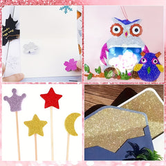 10 Sheets Glitter Cardstock Paper A4 for DIY Projects Scrapbook Crafts