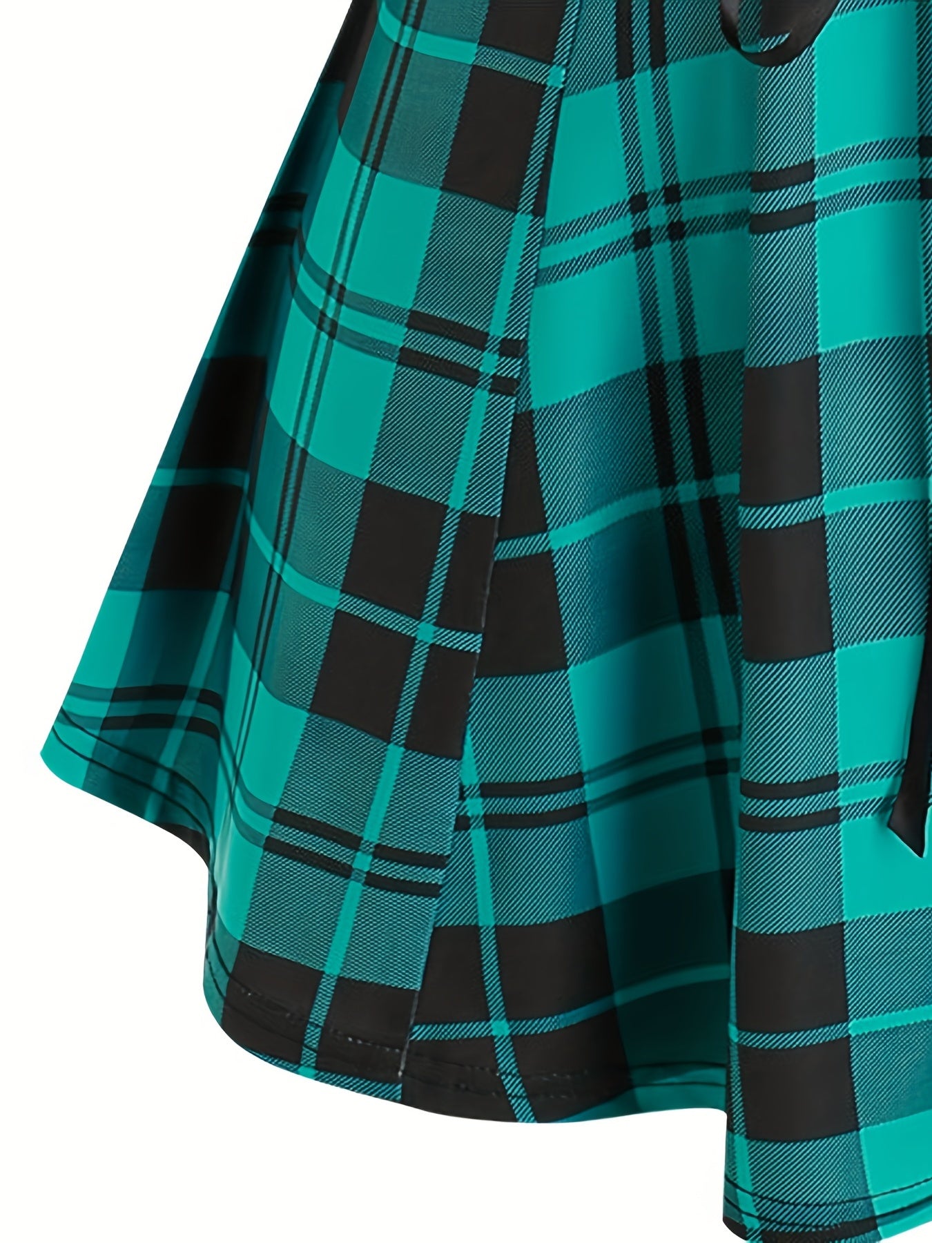  Punk Tank Top Plaid Print Zipper Lace Up Stretch Peplum Tank