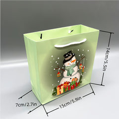 10pcs Christmas Gift Bag Paper Gift Bag with Handle Holiday Gift Packaging Bag