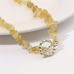 Bohemian Gem Gravel Healing Necklace for Women