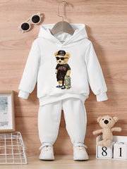 Skateboard Lover Bear Baby Sweatshirt Trousers Set