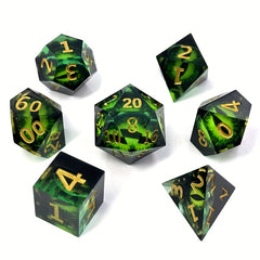 7pcs Resin Longan Dice for Games and Entertainment
