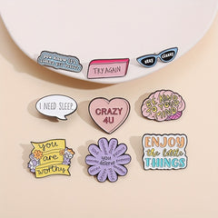 Stay Classy Enamel Pins You're Enough You Deserve Brooches Lapel Badges Slogan