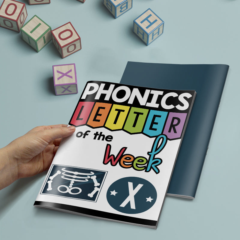 Phonics Workbook Letter X for Kids Reading Writing Activities Mini Books