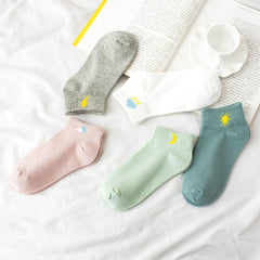 Women's Weather Print Ankle Socks - 1 Pair