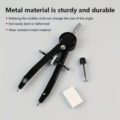 Precision Metal Boxed Drawing Compass for Students
