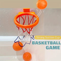 Kids Mini Bathtub Basketball Hoop Set with 3 Balls
