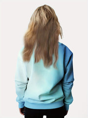 Girls Lovely Unicorn Graphic Crew Neck Sweatshirt For Sports Spring Gift