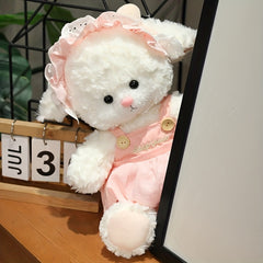 Adorable Plush Sheep Doll Soft Pink & Fluffy Sheep with Golden Bell