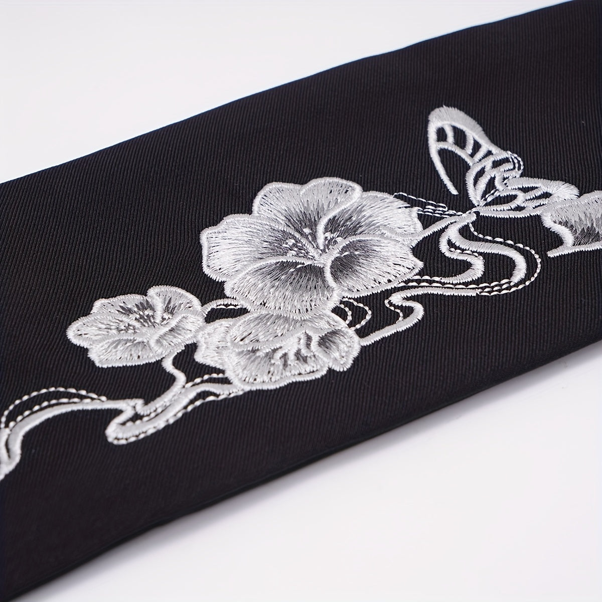 Vintage Flower Embroidery Cloth Belt Classic Bowknot Sash Belt