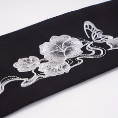 Vintage Flower Embroidery Cloth Belt Classic Bowknot Sash Belt