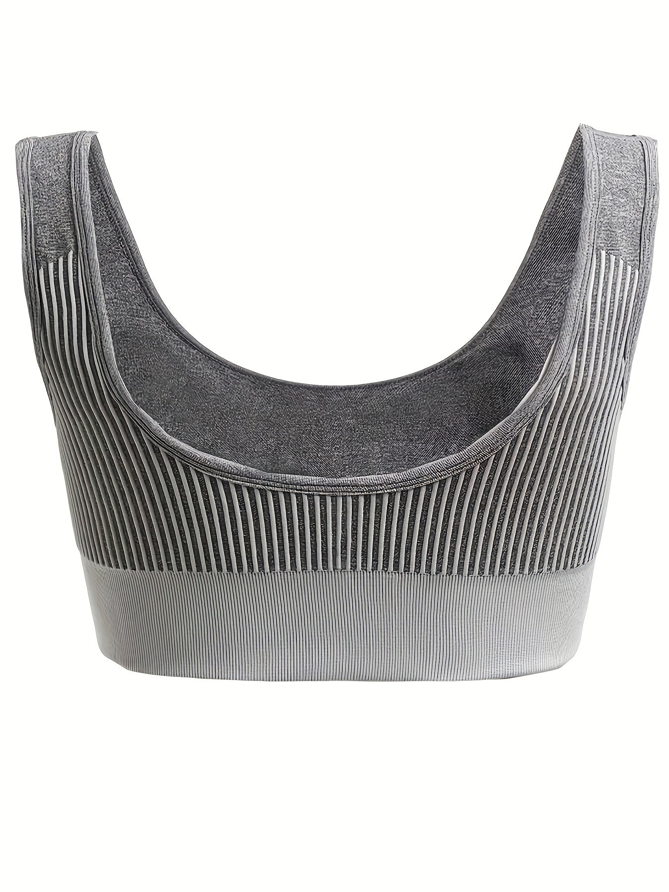 Striped Wireless Sports Bra for Running Workout