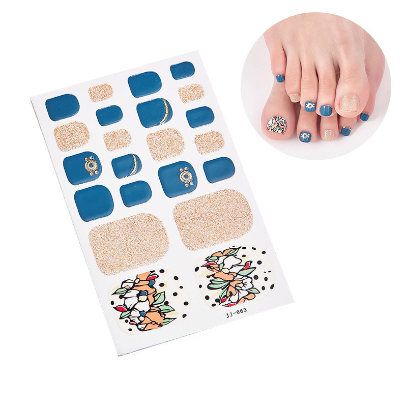 Self Adhesive Toe Nail Stickers Decals Full Wraps for Women Girls