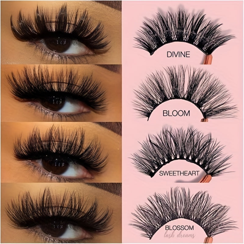 5 Pairs 3D Mink Lashes Natural Thick And Long False Eyelashes Extension