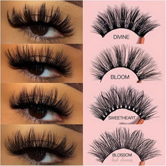 5 Pairs 3D Mink Lashes Natural Thick And Long False Eyelashes Extension