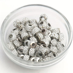 7x5mm Rhinestone Spacer Beads Pave Crystal Clay for Charms Jewelry