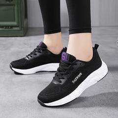 Women's Comfy Athletic Running Shoes Lace-up Breathable Walking Sneakers