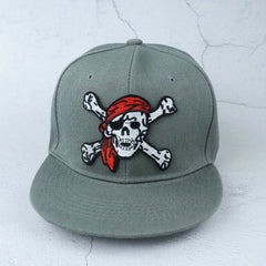 Skull Embroidery Hip Hop Cap Pirate Skull Adjustable Snapback Hat