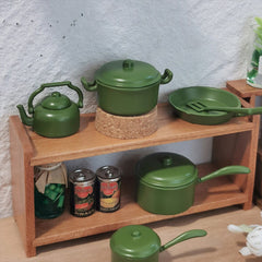 7pcs Kitchen Set Metal Material Dollhouse DIY Model Accessories