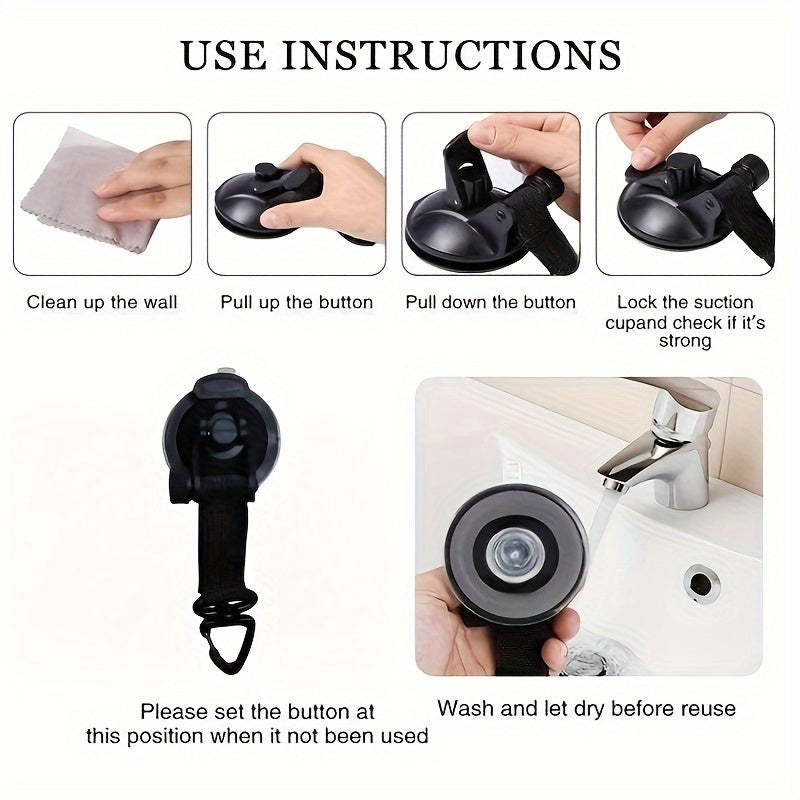 6pcs Outdoor Tent Suction Cup With Hooks Car Side Tent Canopy Fixed Hook