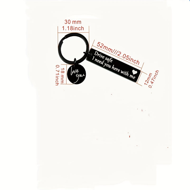 Drive Safe Keychain For Boyfriend Be Careful Driving Laser Engraved Key Chain