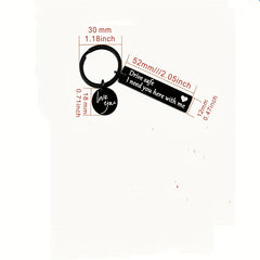 Drive Safe Keychain For Boyfriend Be Careful Driving Laser Engraved Key Chain
