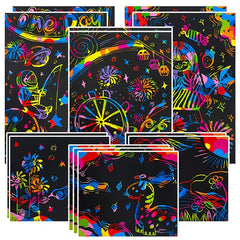 2pcs Rainbow Scratch Art Notebook - Creative Set for Teens