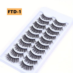 10 Pairs 3D False Eyelashes Natural Full Strip Eye Lashes Extension
