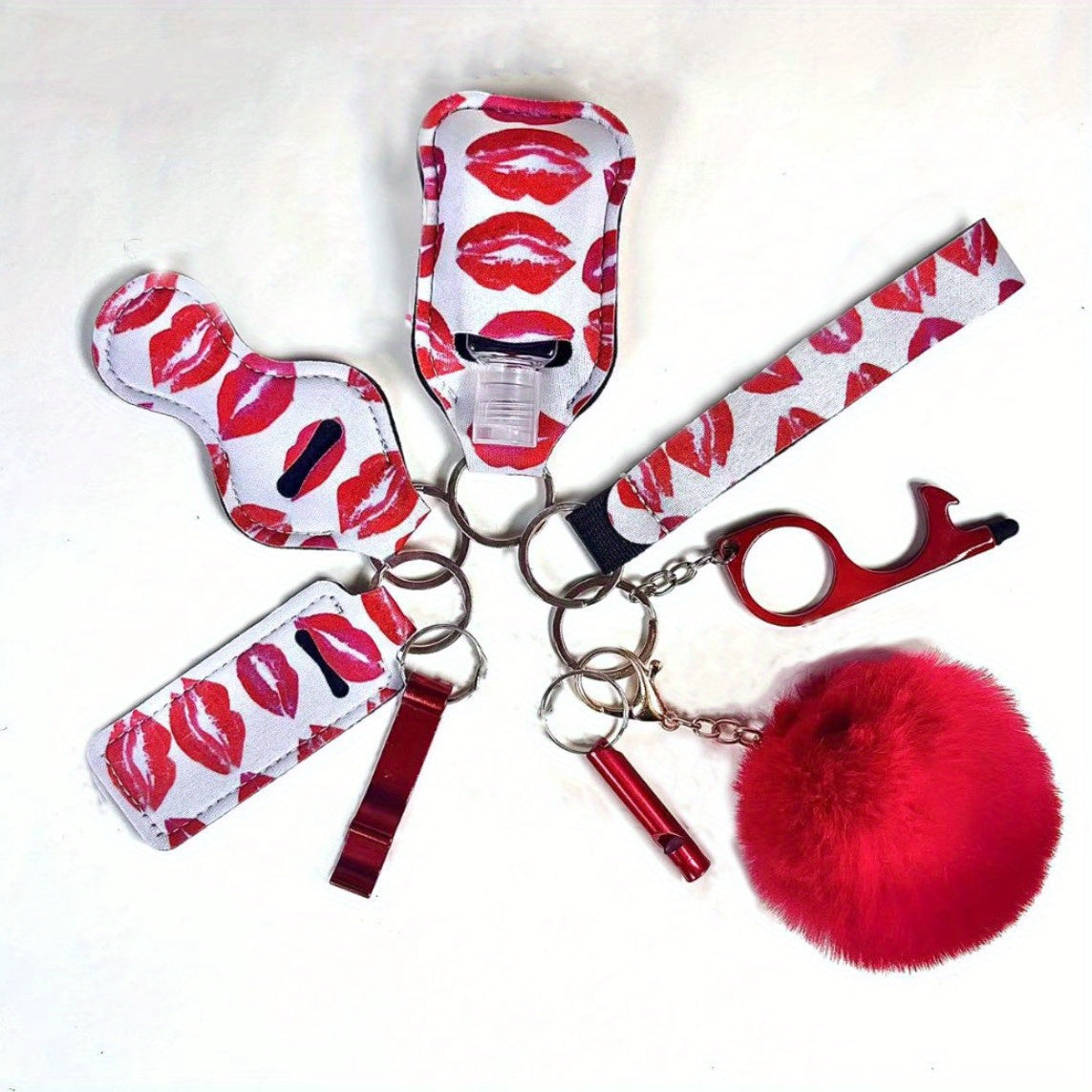 Self Defense Keychain Set - 9pcs Safety Keychains For Men Women Kids