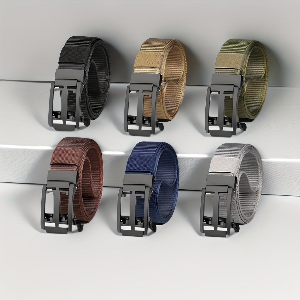 Men's Alloy Automatic Buckle Nylon Tactical Belt