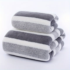 Coral Velvet Bath Towel Set Soft Thick Shower Towel
