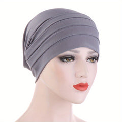 Solid Turban Lightweight Head Scarf Ramadan Head Wrap Beanie Cap