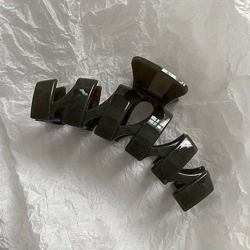 Wavy Hair Claw Solid Hair Claw Clip Large Nonslip Ponytail Holder